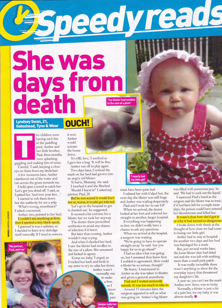 A Blister Nearly Killed My Baby!