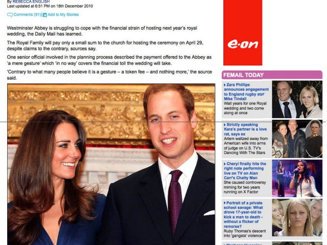 Royal Wedding Cost Burden