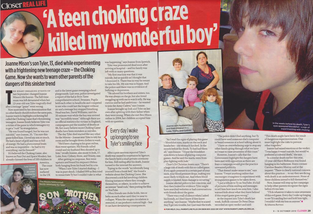 Did my son die playing The Choking Game?