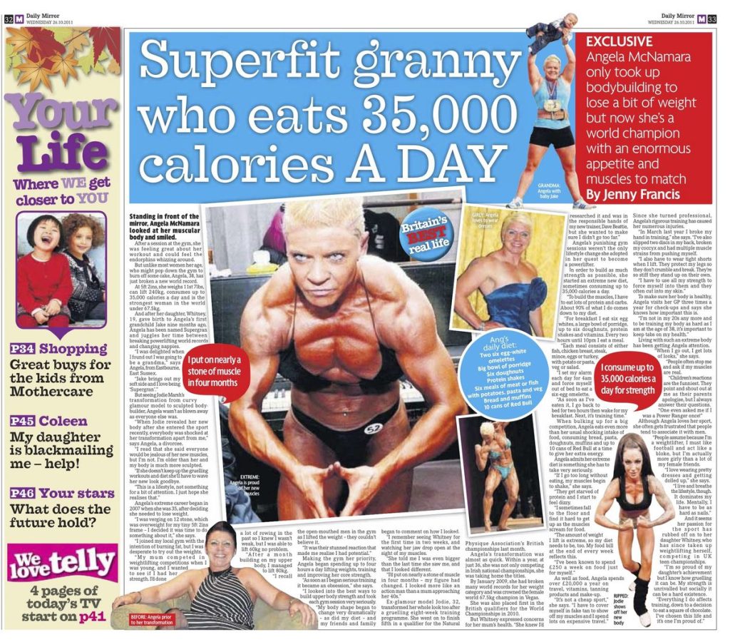 Superfit granny who eats 35,000 calories a day