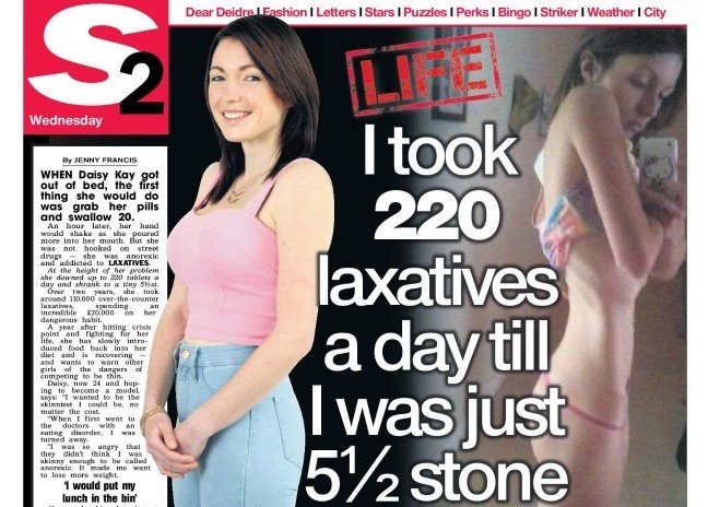 Became addicted to Laxatives because ‘I wasn’t good enough’ at anorexia